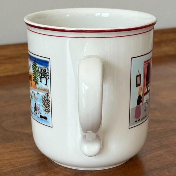Villeroy & Boch "Naif Christmas" Porcelain Double-Sided Mug Village & Cozy Home - Picture 4 of 10